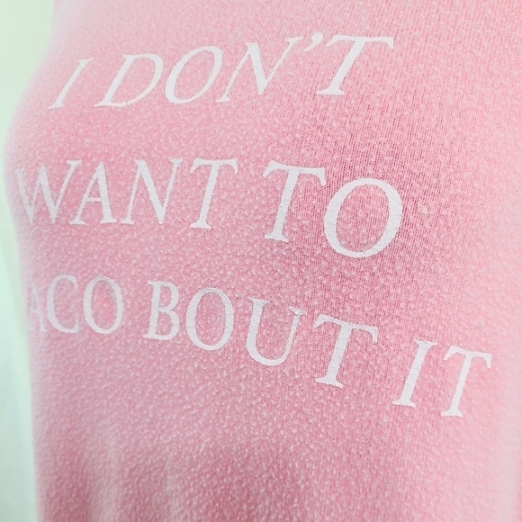 Wildfox Baggy Beach Jumper Taco Talk Neon Pink Bbj Size Xs - Picture 6 of 8